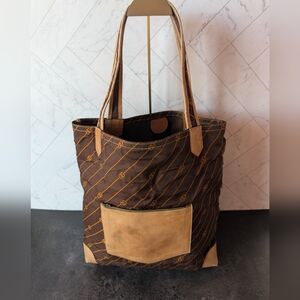 Gucci Vintage GG Canvas Tote with Suede Leather Trim – Brown Monogram
